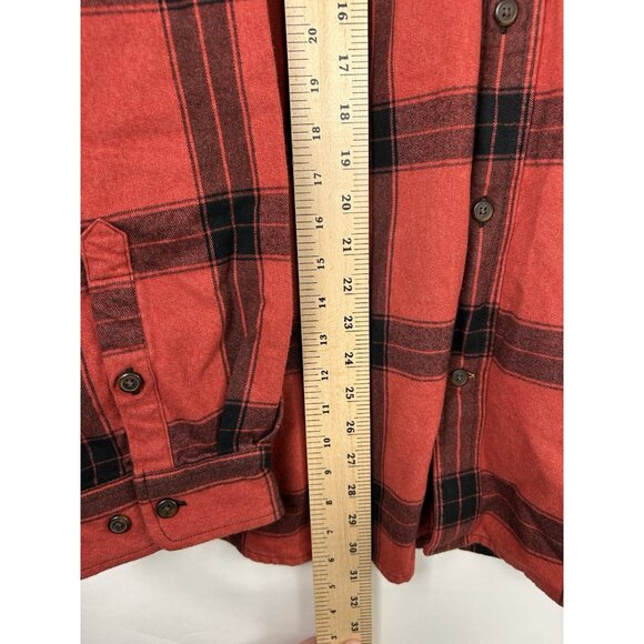 Carhartt Loose Fit Flannel SHIRT ADULT XL TALL RED PLAID OUTDOOR Long Sleeve MEN - Picture 10 of 11